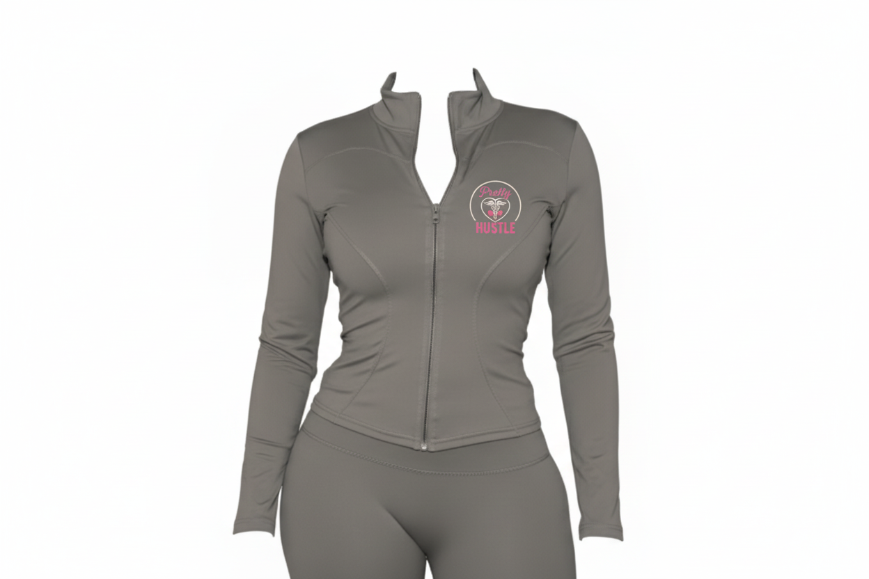 Pretty Pharmacist/Pretty Hustle – Full Zip Active Set